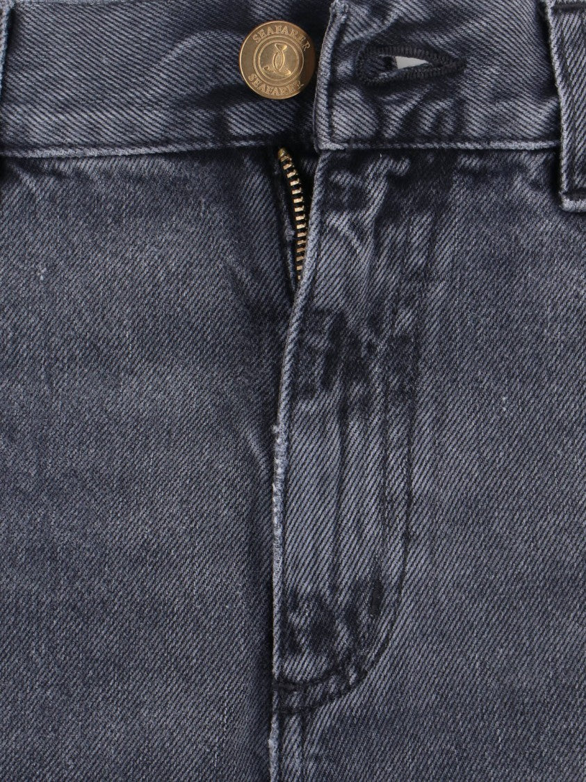 Seafarer Bootcut Jeans In Worn Grey Cotton