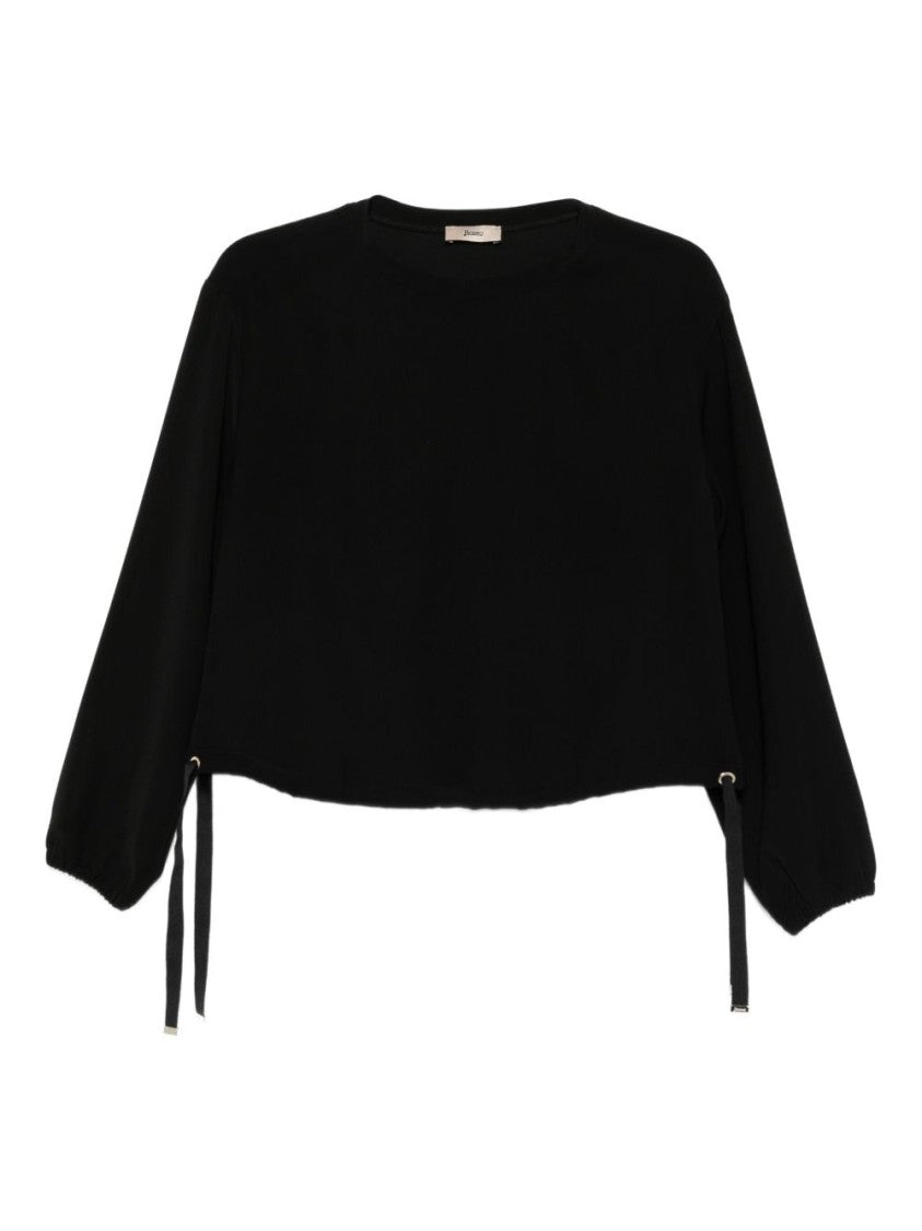 Herno Jersey Blouse With Grosgrain Drawstring