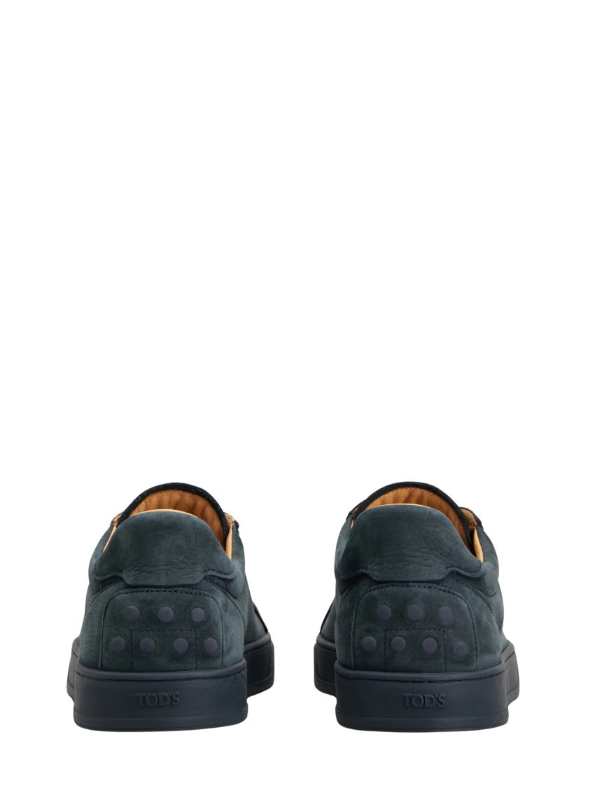 Tod's Blue Minimalist Nubuck Sneakers