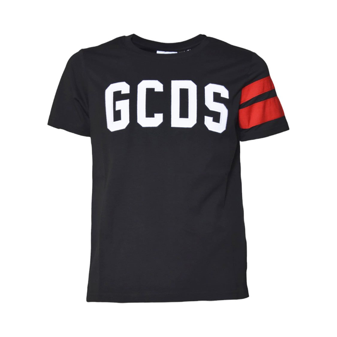 Gcds Black Regular-Fit Cotton Logo T-Shirt