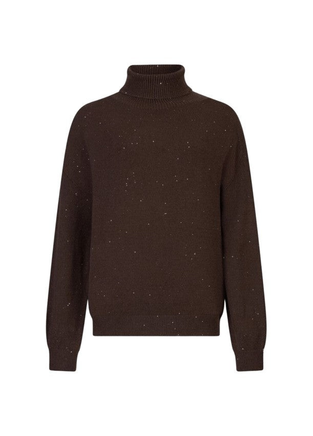 Liu Jo Chocolate Brown Turtleneck Sweater