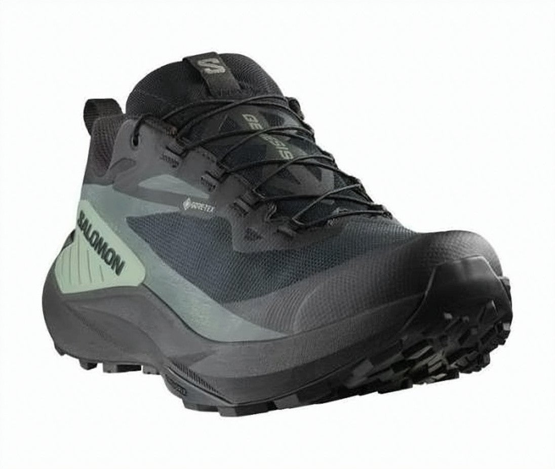 Salomon Green Low-Top Textile Synthetic Sneakers