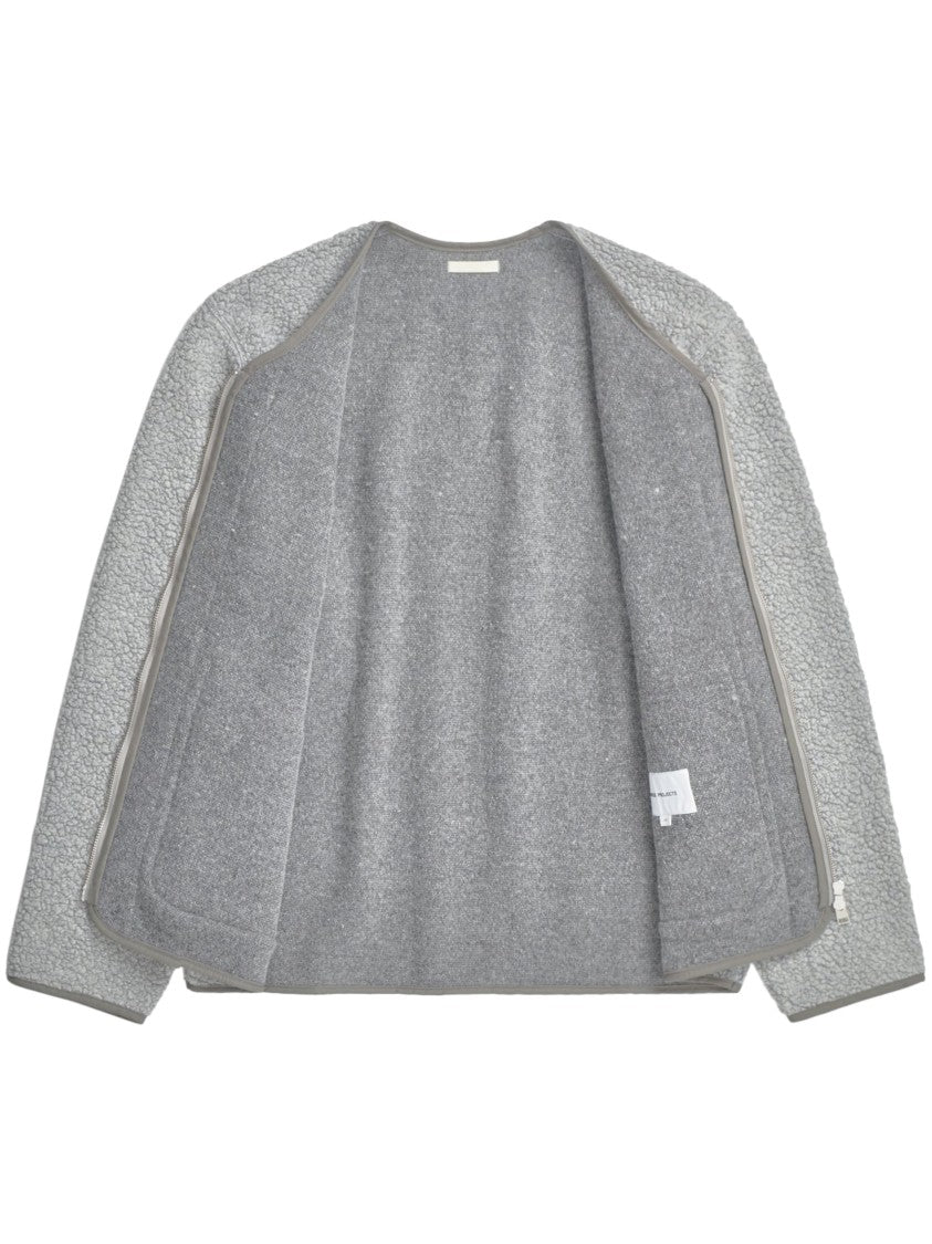 Norse Projects Sherpa Wool Fleece Jacket With High Collar