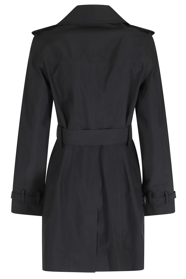 Save The Duck Black Audrey Double-Breasted Lapels Polyester Trench Coat