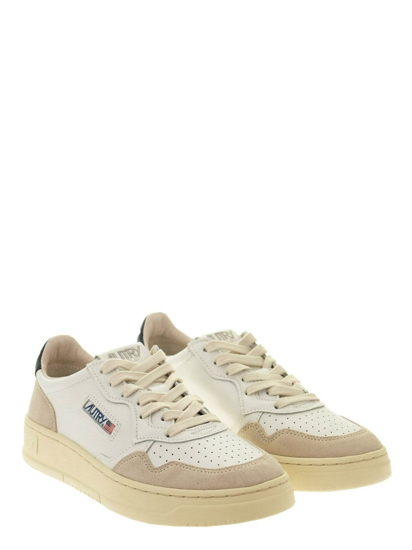 Autry Medalist Low - Leather And Suede Sneakers