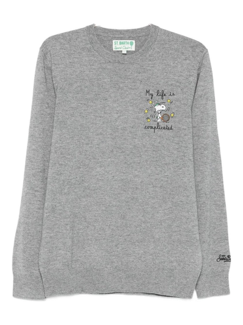 Mc2 Saint Barth Light Grey Crew Neck Sweater