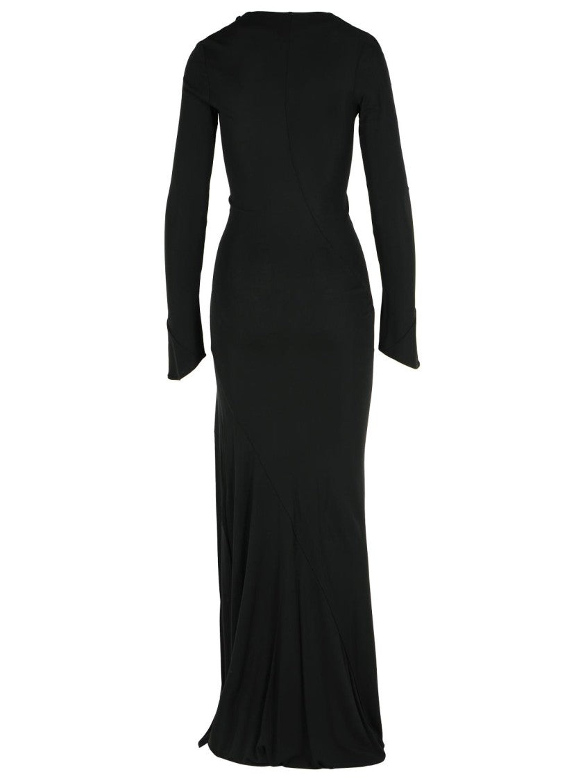 The Attico Black Viscose Dress