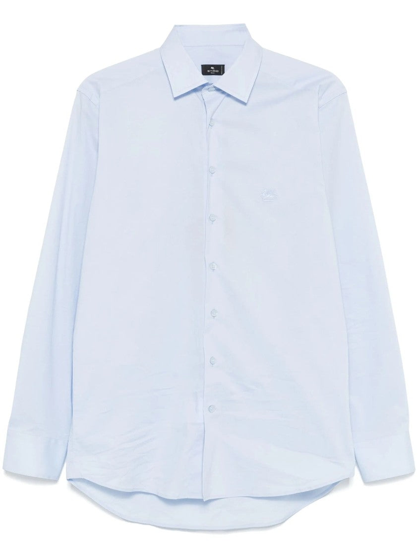 Etro Roma Logo Light Blue Pegasus Shirt
