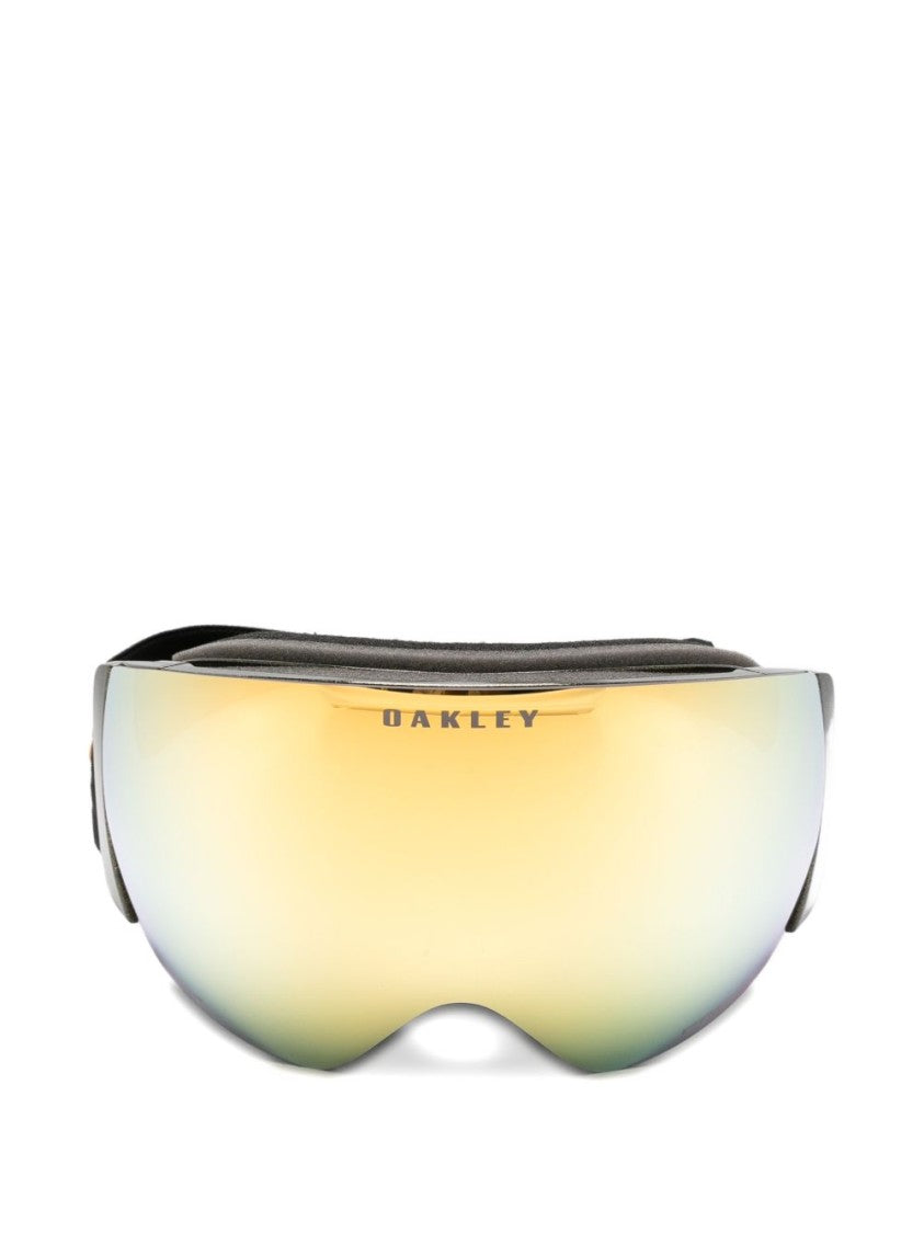 Oakley Wraparound Sunglasses With Reflective Golden Lens
