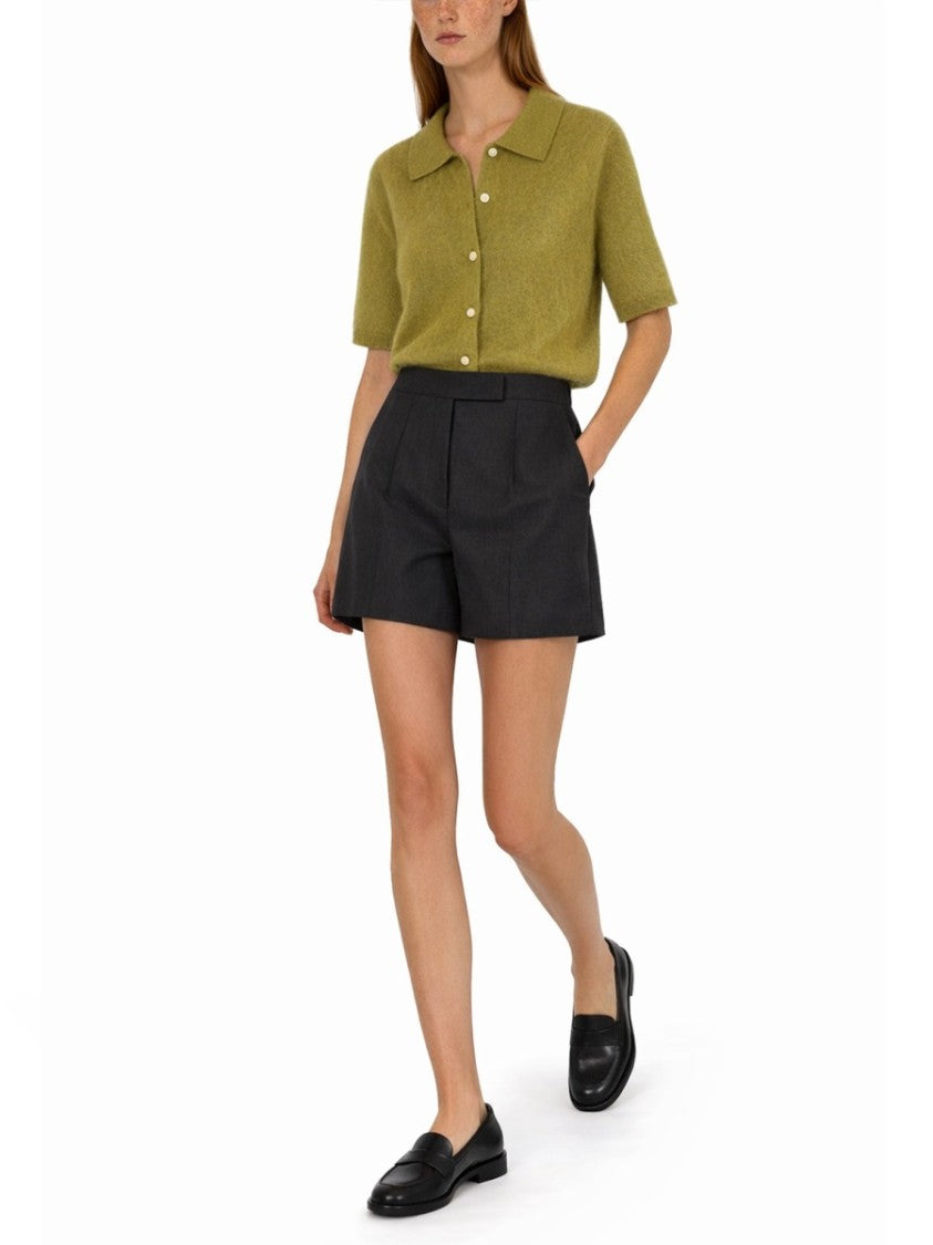 Theory Cashmere Classic Collar Boxy Shirt