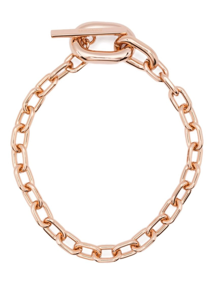 Rabanne Polished Oval Link Necklace With Toggle Clasp