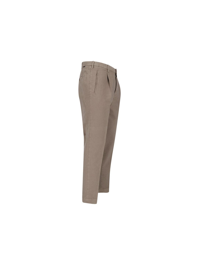 Incotex Tailored Straight Leg Trousers With Buttoned Welt Pockets