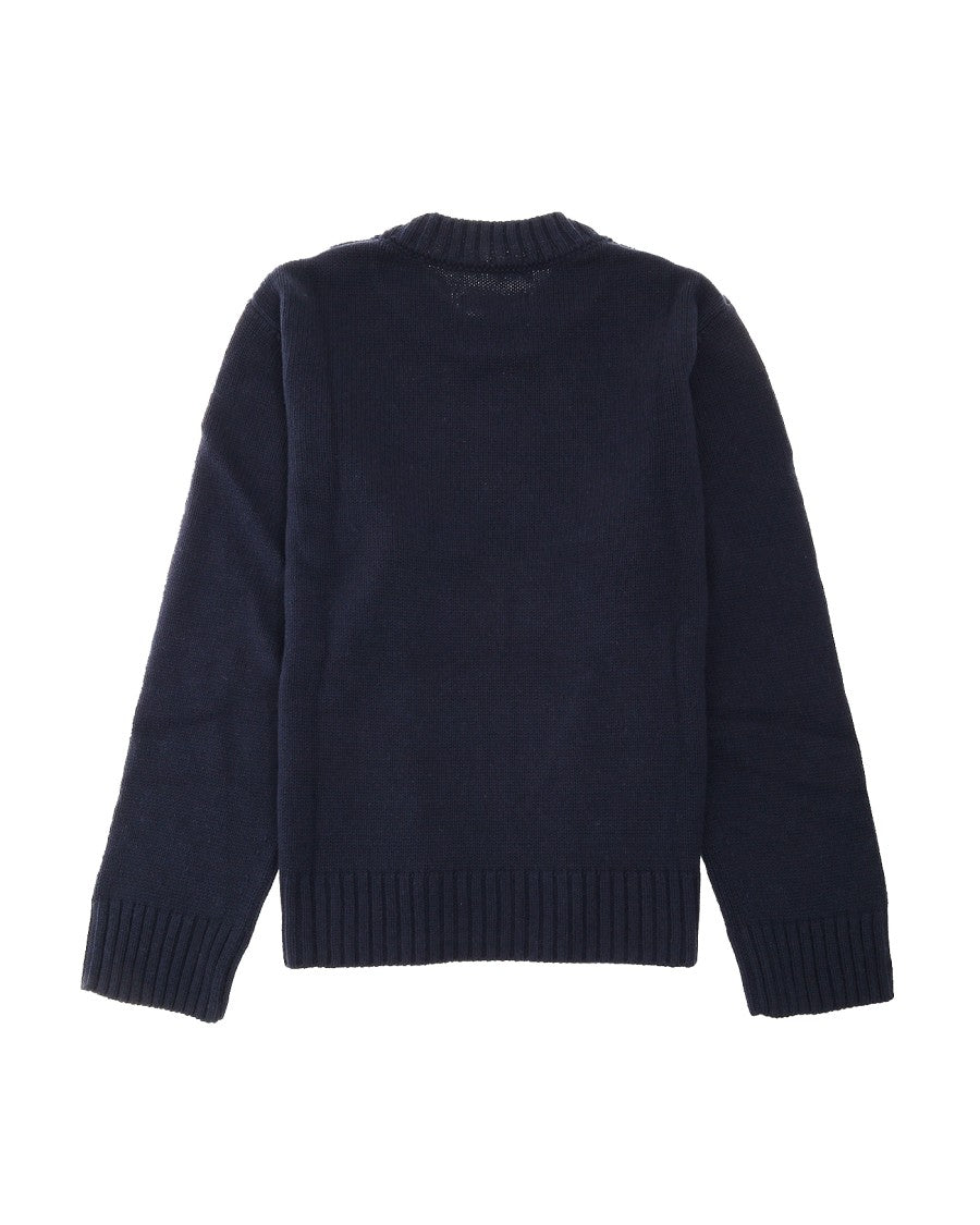 Outerknown Relaxed-Fit Black Sweater With Crew Neckline