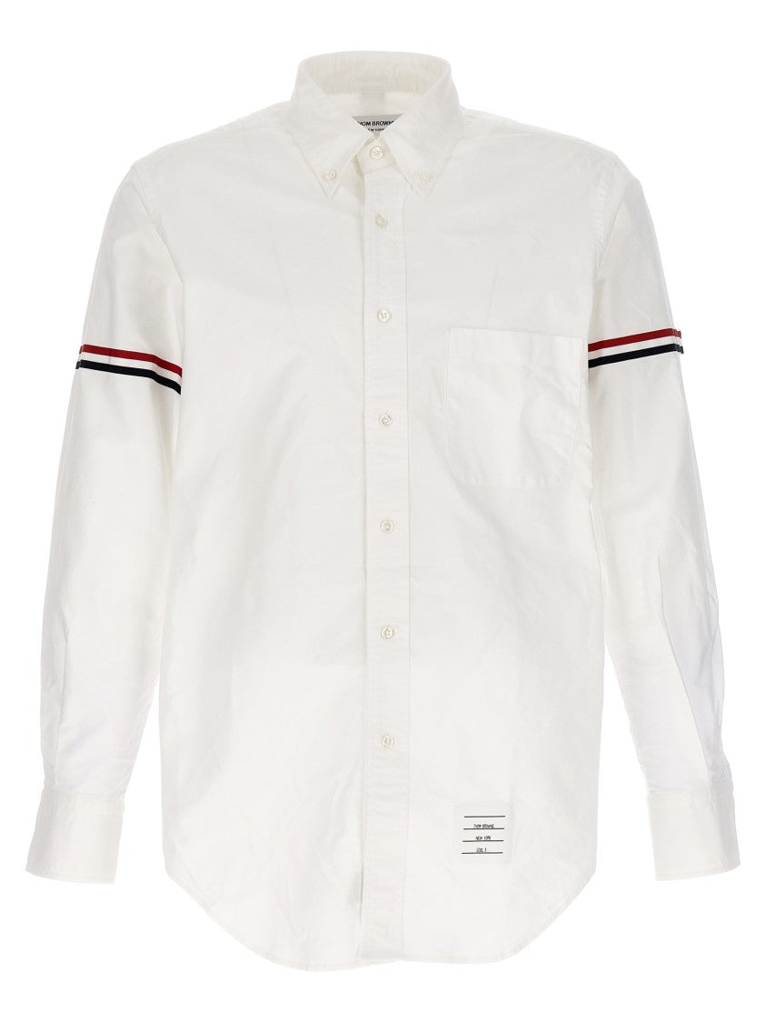 Thom Browne Cotton Shirt With Rwb Detail And Classic Cuffs