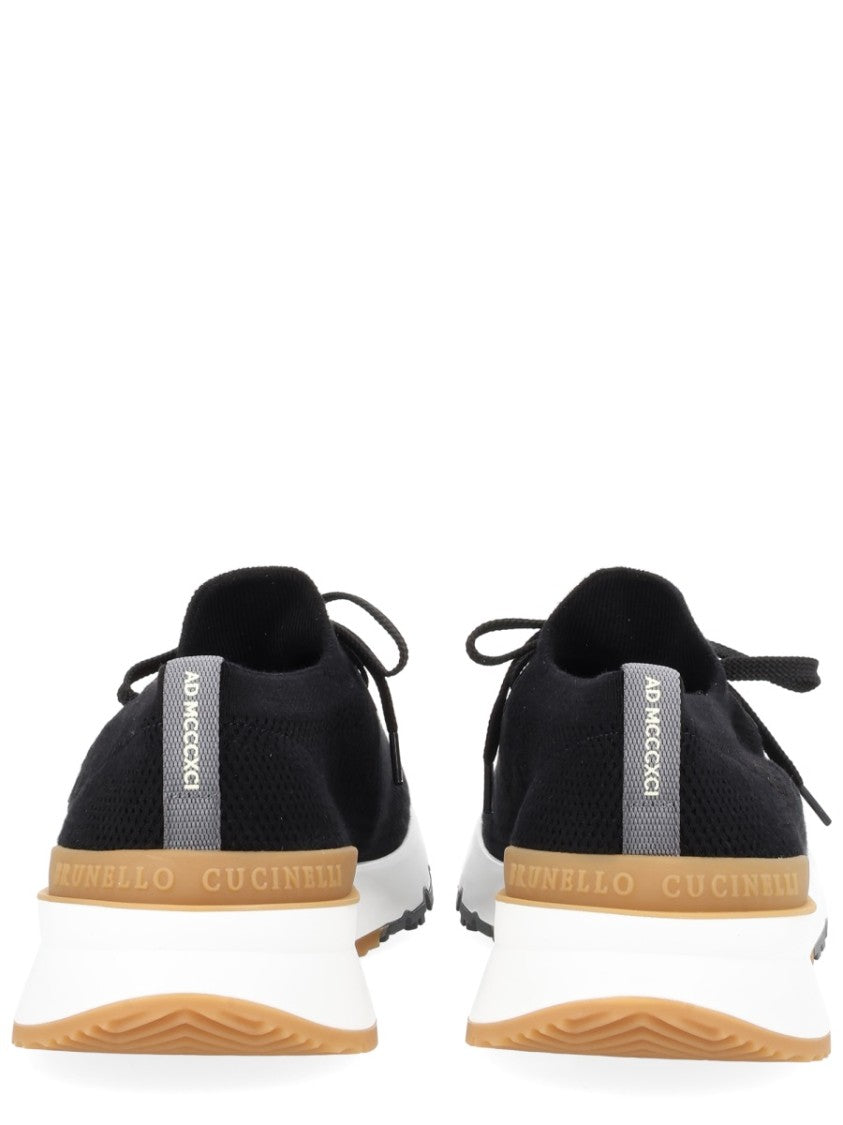 Brunello Cucinelli Knitted Upper Sneaker With Streamlined Silhouette