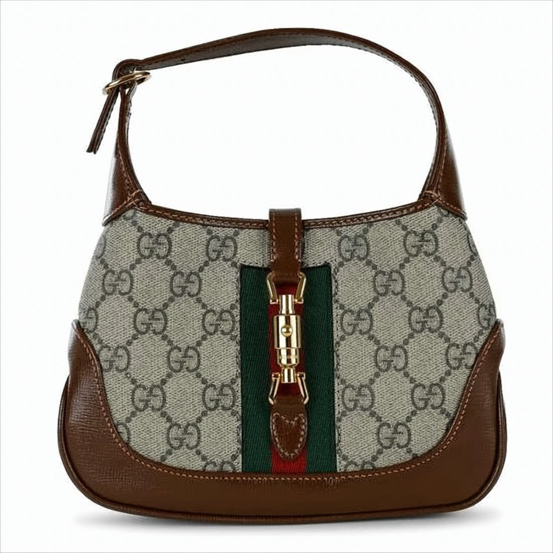 Gucci Canvas Mini Shoulder Bag With Signature Monogram