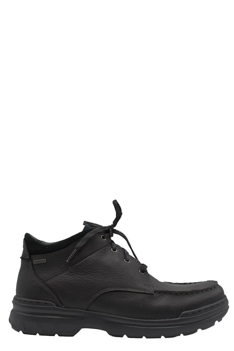 Clarks Black Leather Low-Top Sneakers
