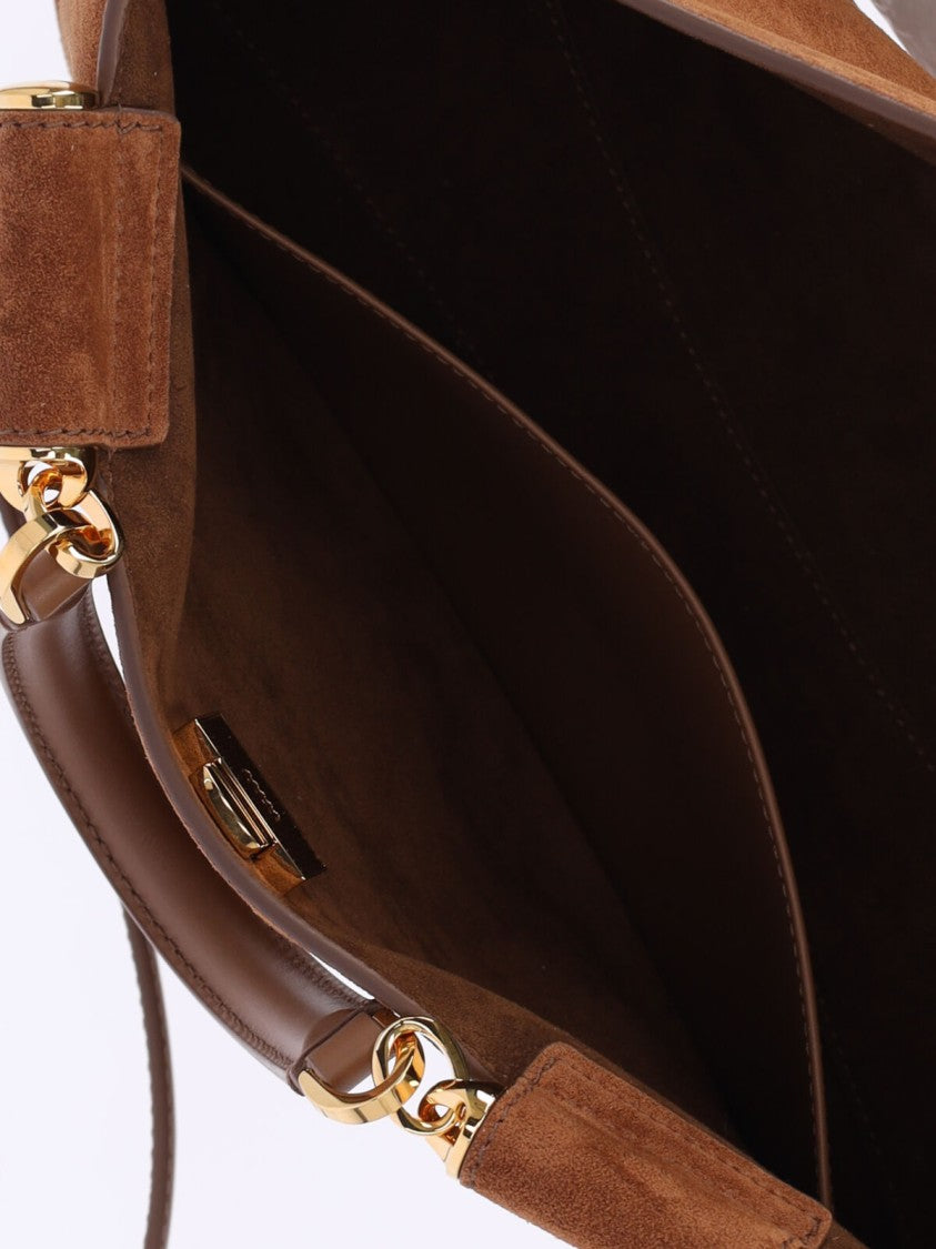 Dolce & Gabbana Brown Vittoria Medium Suede Shoulder Bag
