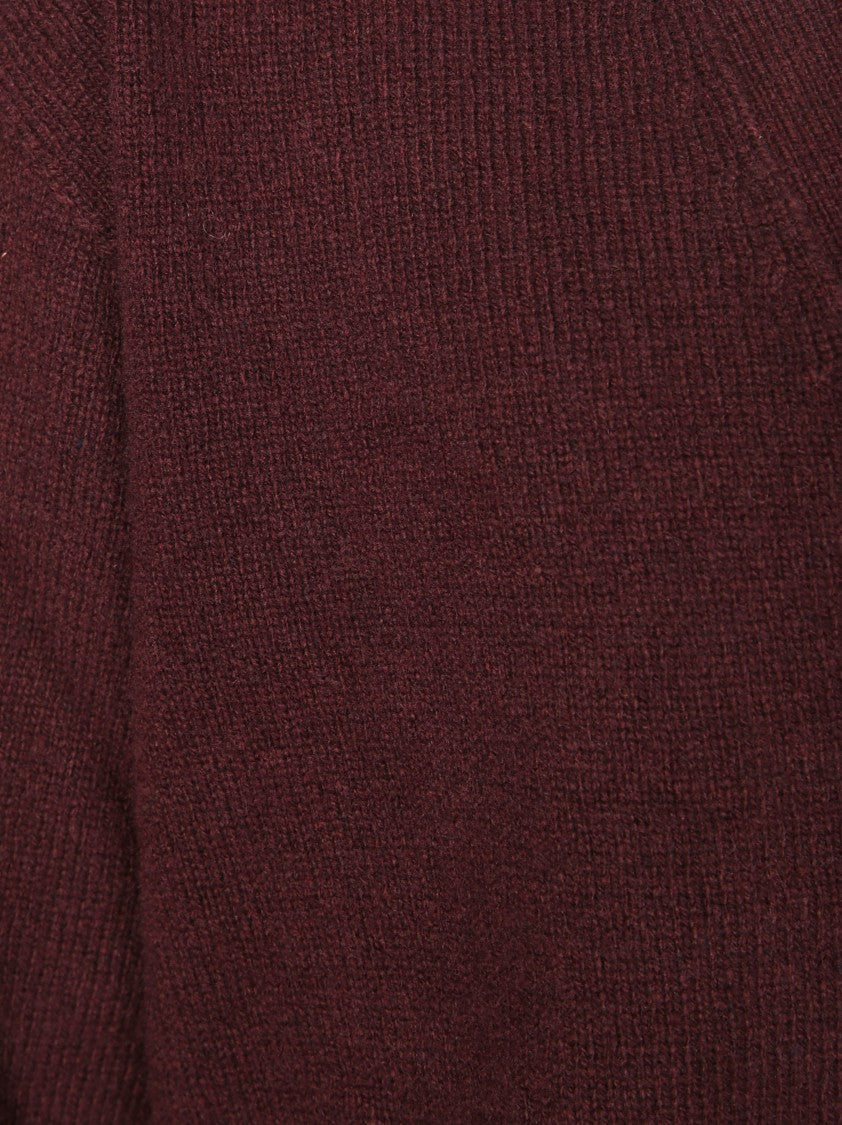 Amaranto Distressed Buttoned Cardigan With Rugged Aesthetics