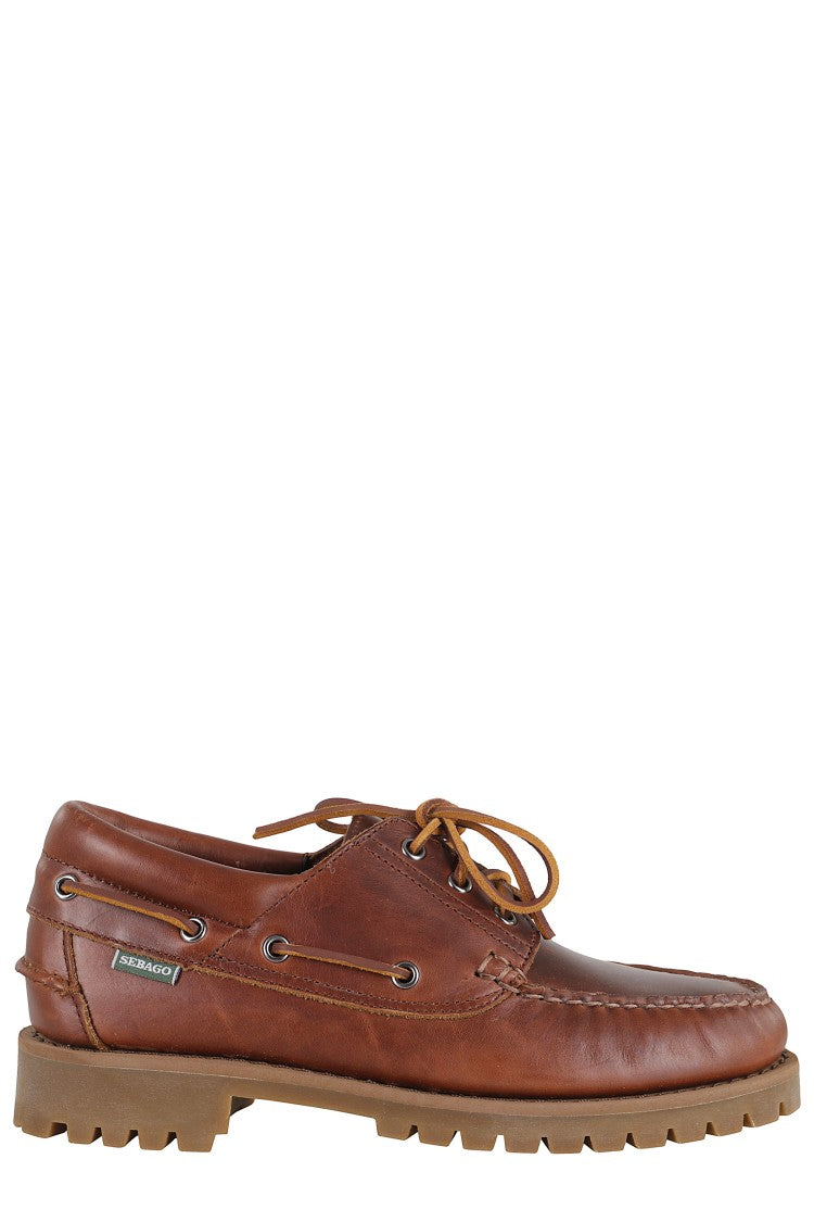 Sebago Acadia Round Toe Brown Cinnamon Leather Moccasins
