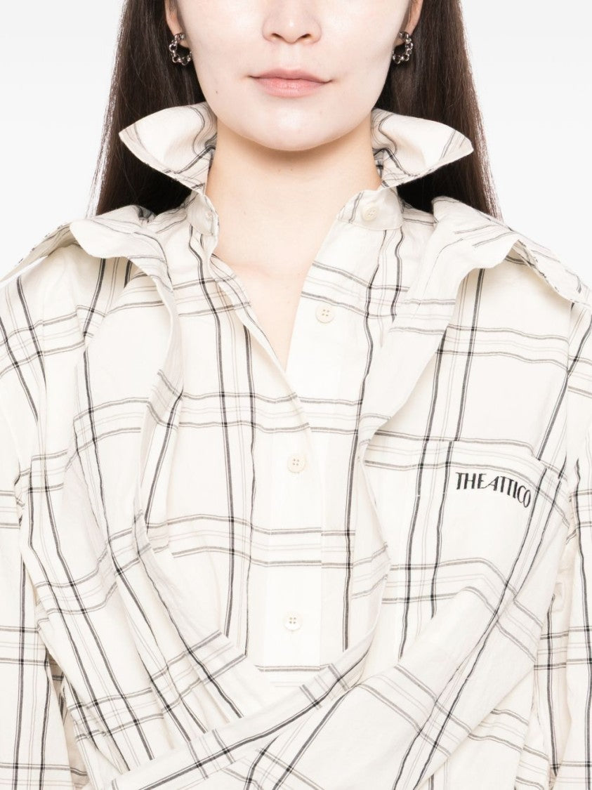 The Attico Structured Shirt-Style Dress With Asymmetrical Hem