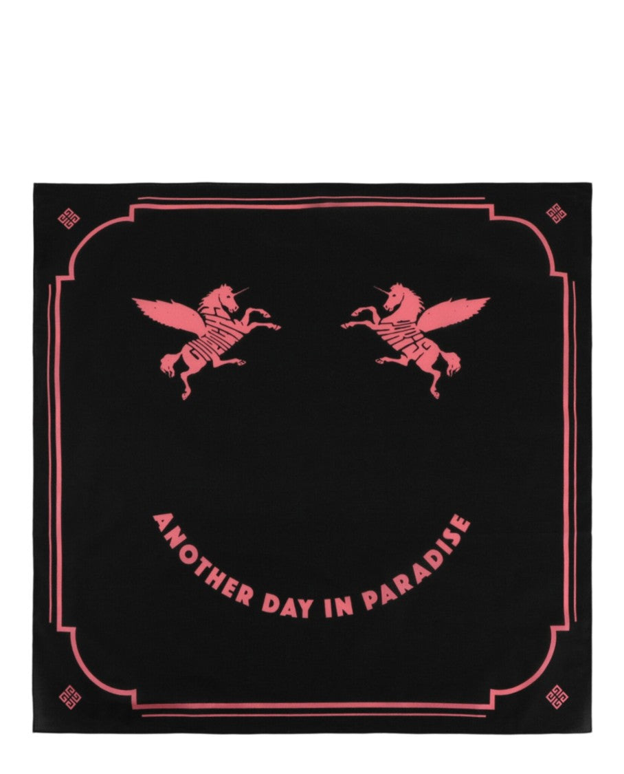 Givenchy Unicorn Embroidery Silk Scarf