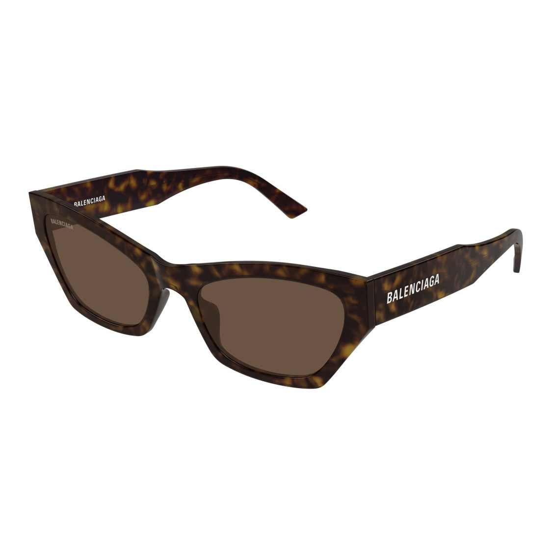 Balenciaga Bb0447s Angular Cat-Eye Sunglasses In Tortoiseshell Pattern