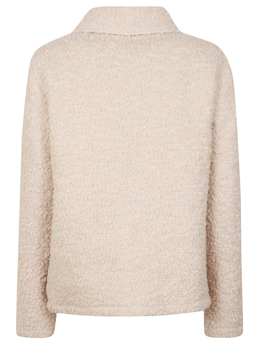 Fay Textured Wool Jacket With Classic Collar