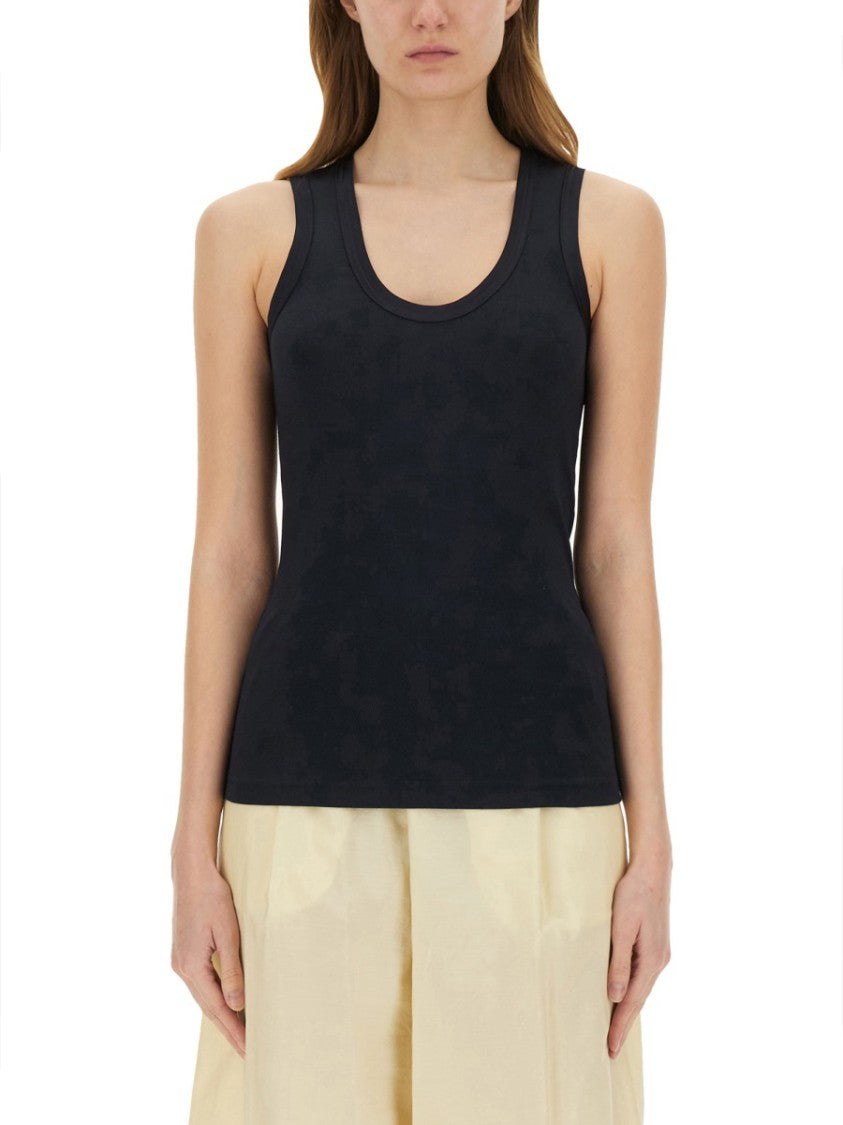 Fabiana Filippi Sleek Black Slim-Fit Cotton Tank Top