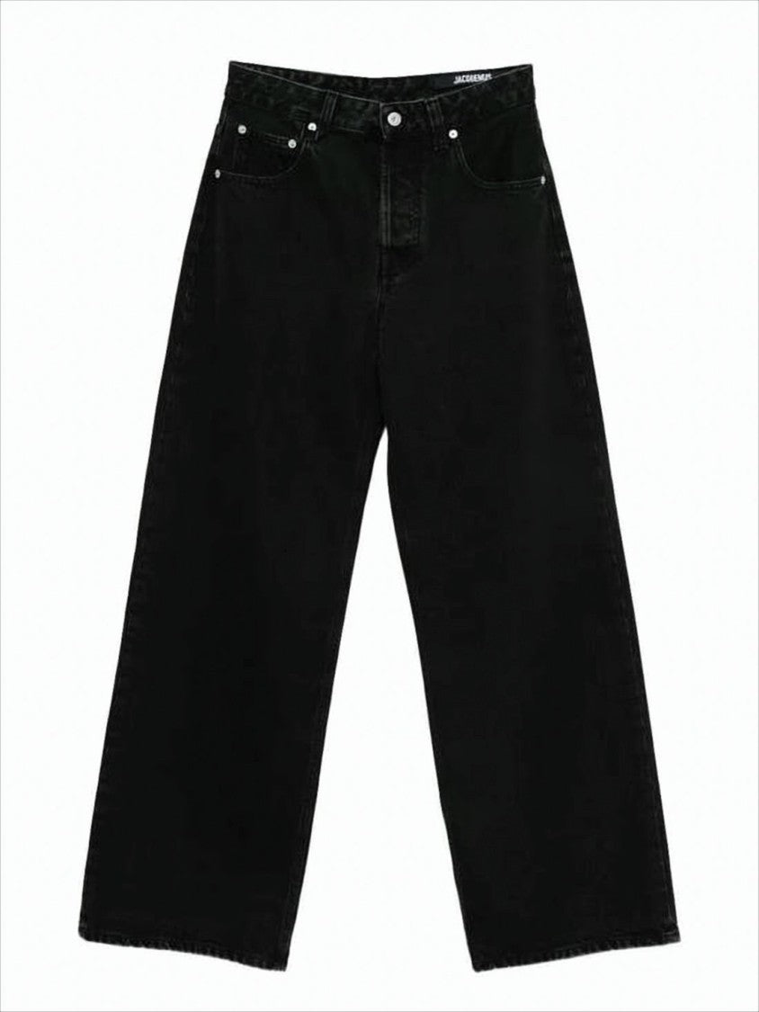 Jacquemus Wide-Leg Denim Pants With Classic Five-Pocket Design