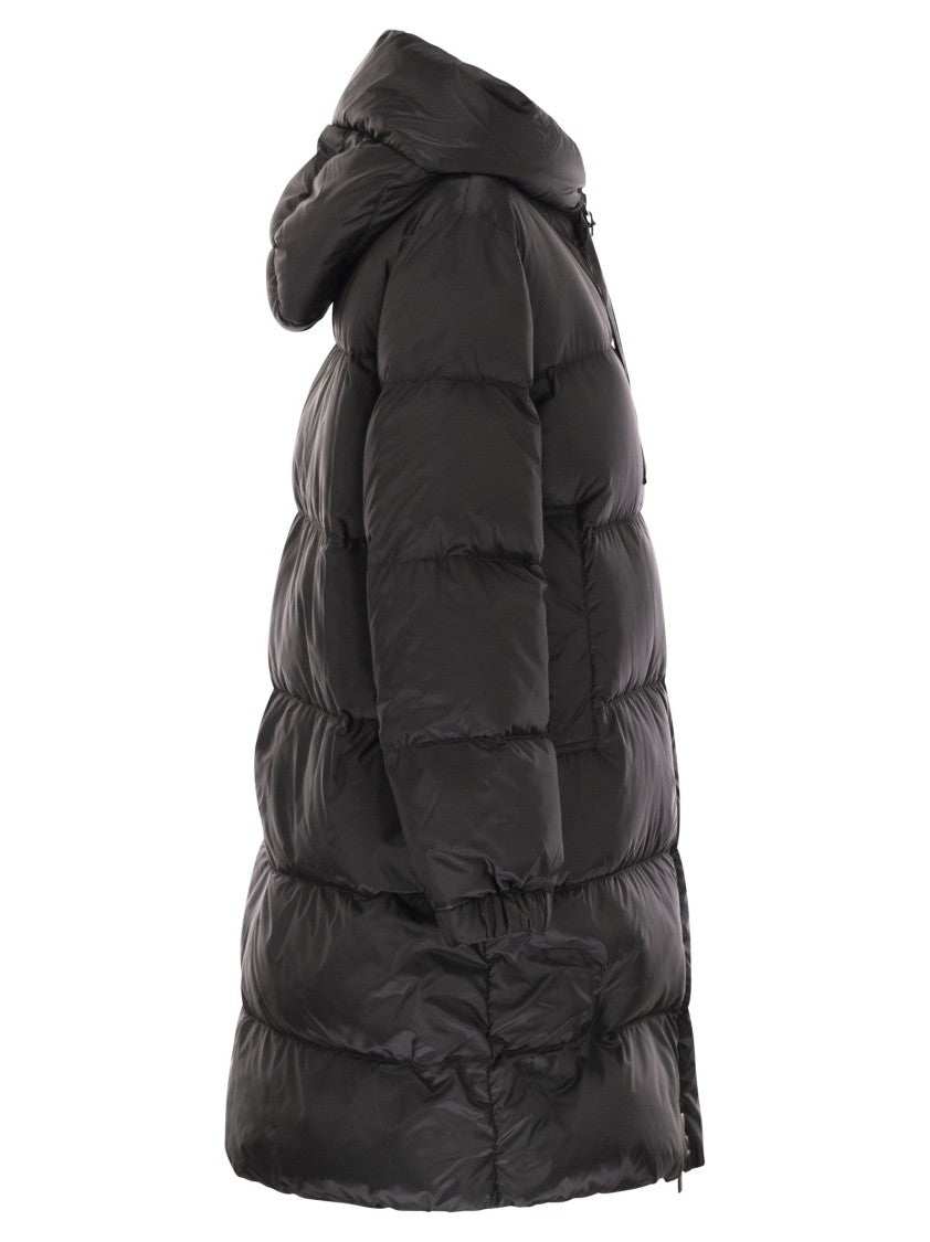 Max Mara Sei - Midi Down Jacket In Water-Repellent Canvas