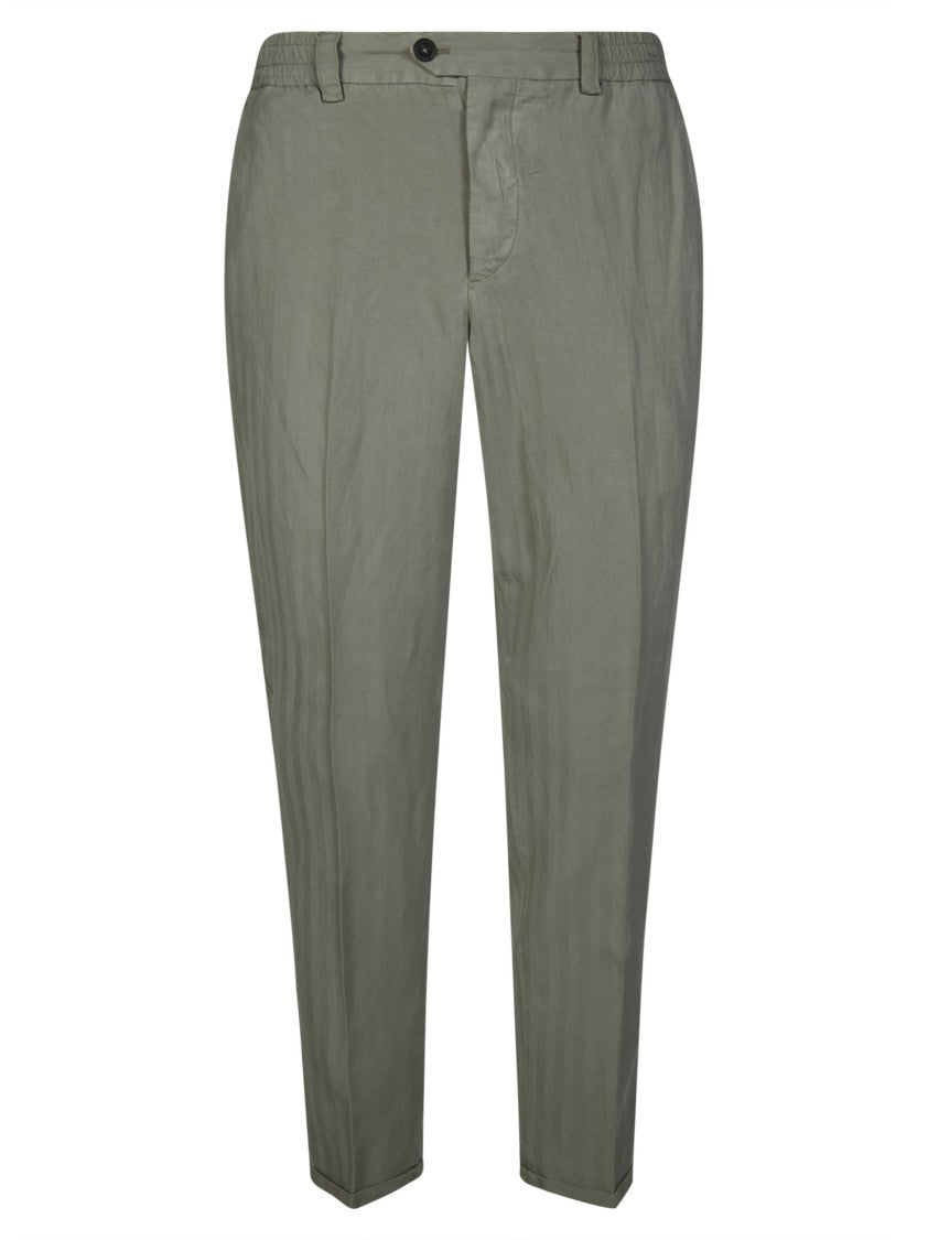 Pt01 Pt01 Green Tapered Carrot Trousers