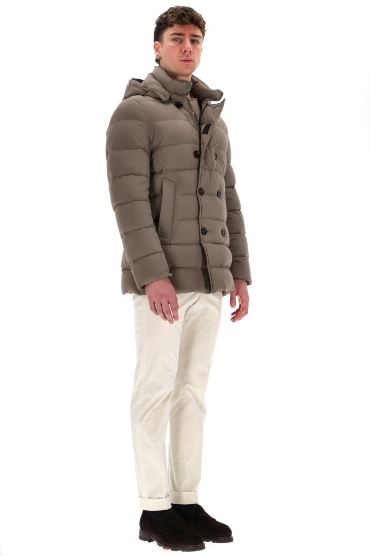 Moorer Double-Breasted Bi-Stretch Nylon Down Jacket Mod. Florio-Kn