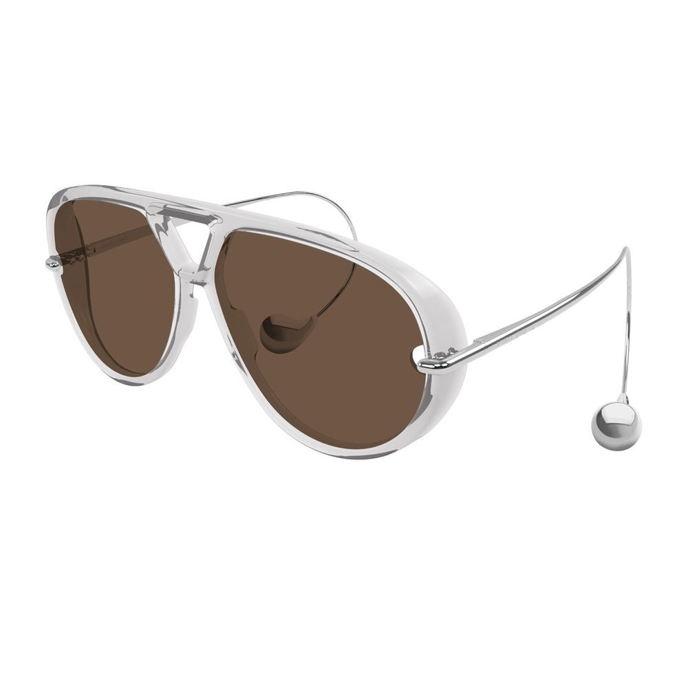 Bottega Veneta Bv1273s Transparent Gray Pilot Sunglasses