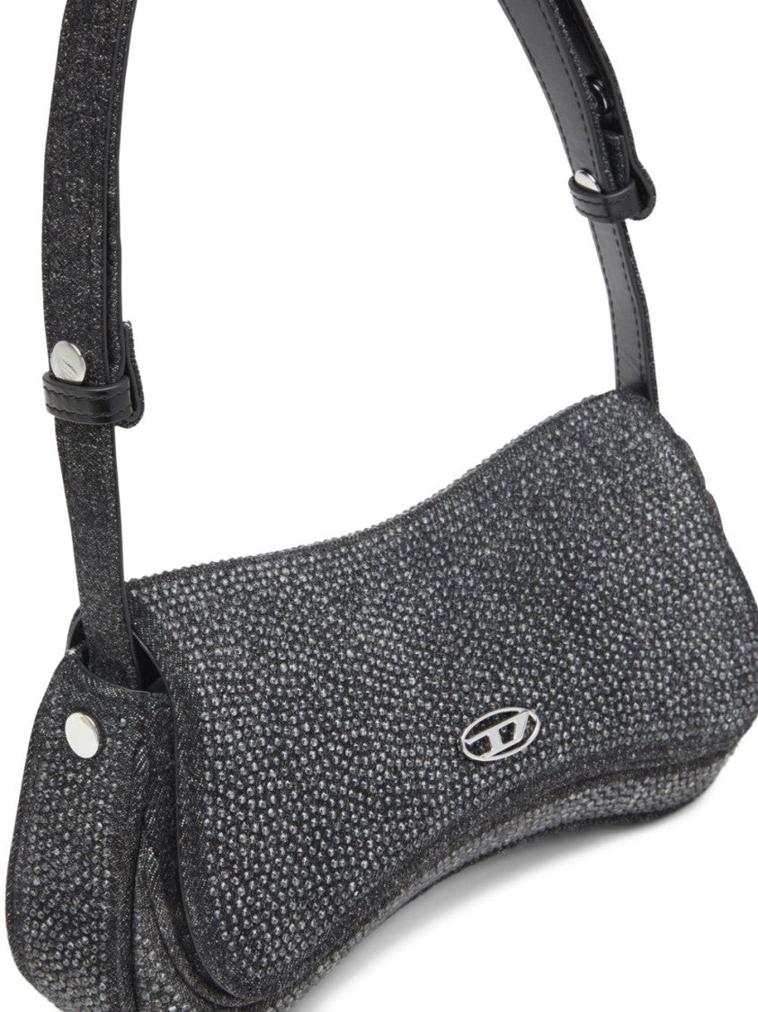 Diesel Grey Foldover Top Bag