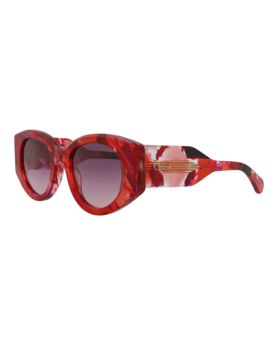 Chloé Round-Frame Recycled Acetate Sunglasses