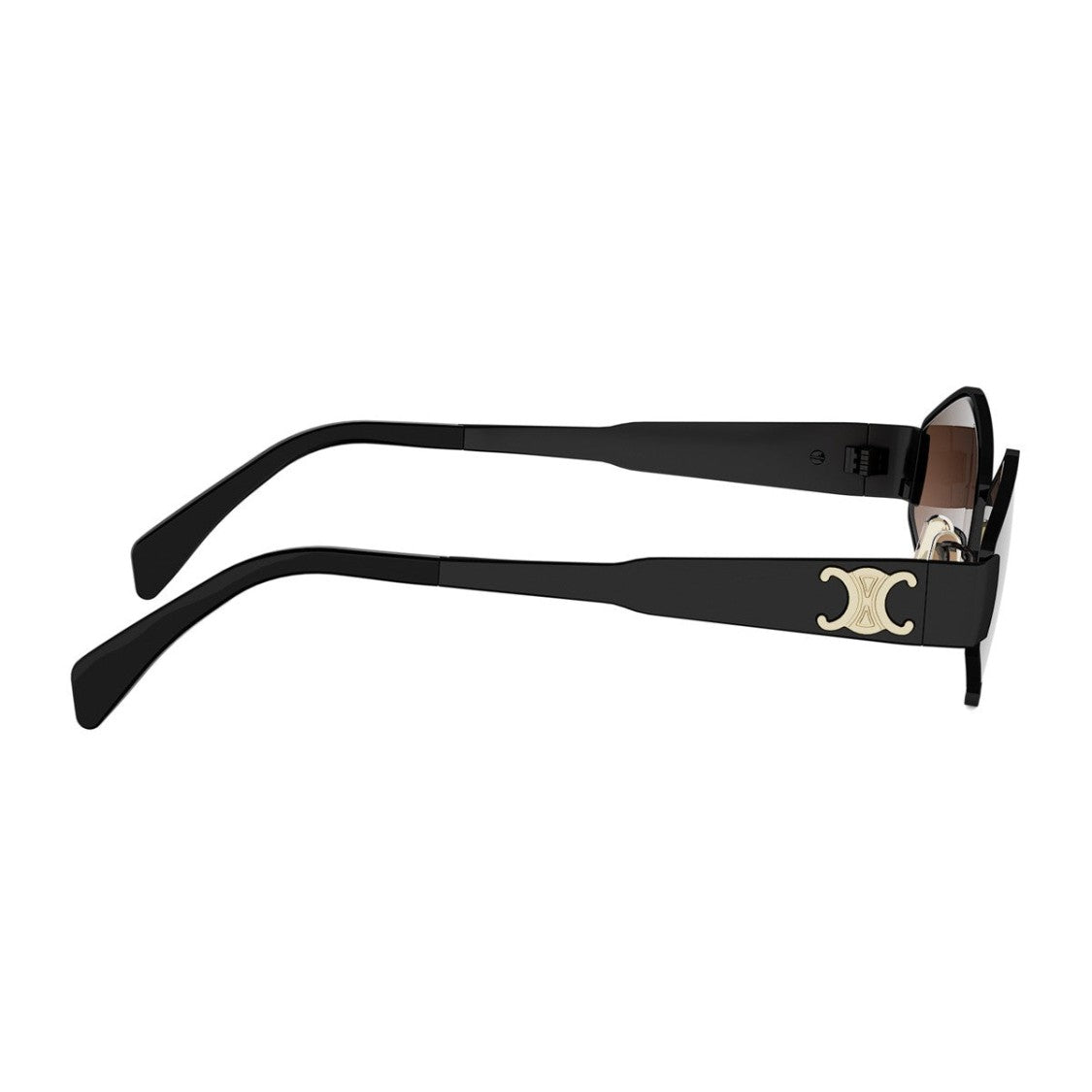 Celine Black Metal Triomphe Geometric Sunglasses