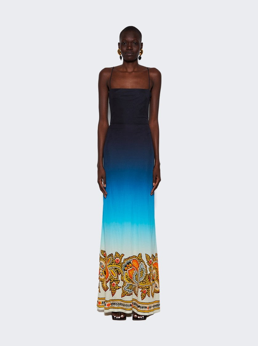 Etro Slip Silhouette Maxi Dress With Ombre Print