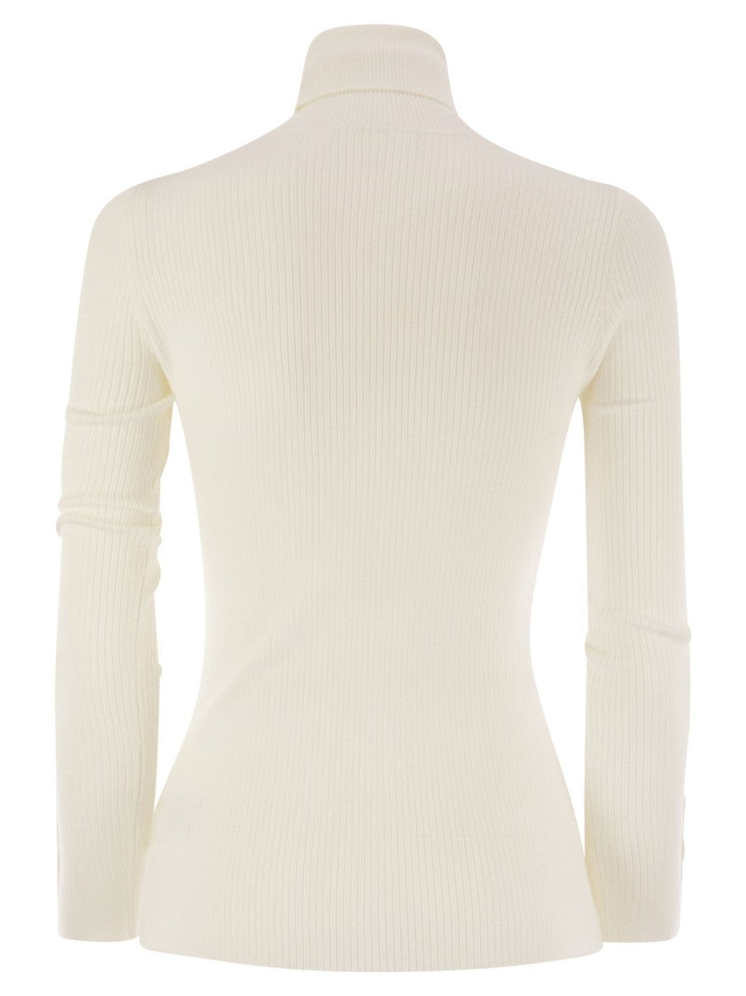 Elisabetta Franchi Ribbed Knit With Pocket
