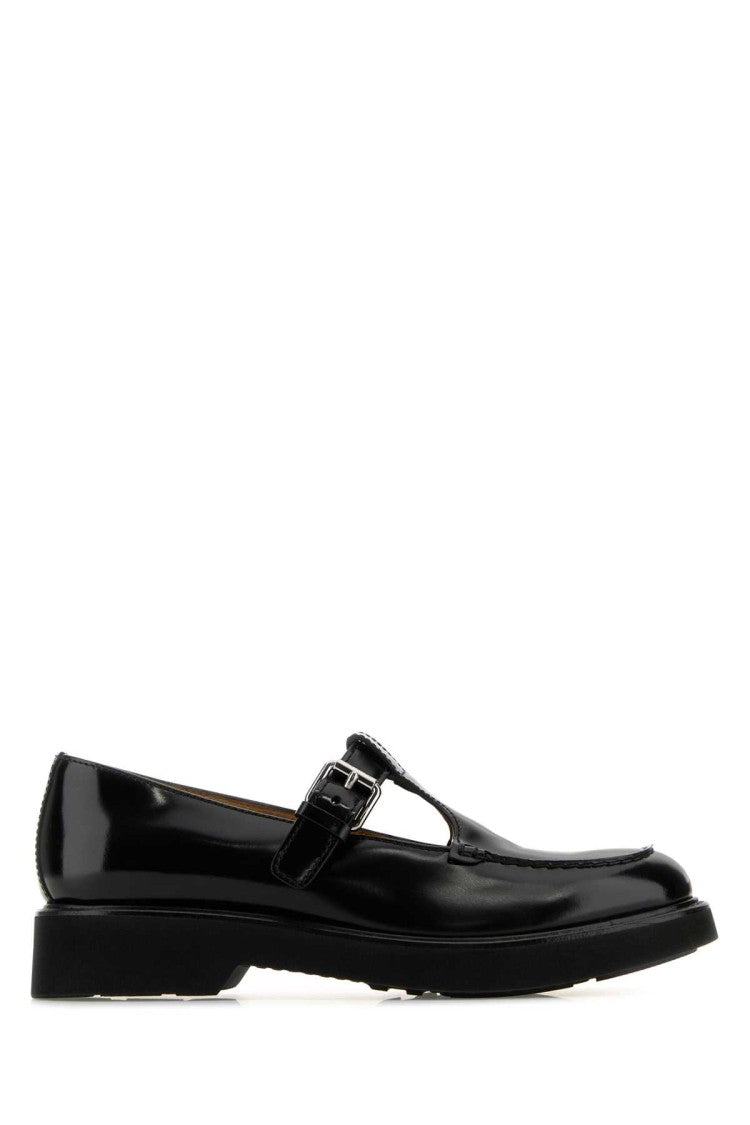 Church's Black Leather Nadine Mock Strap Shoes