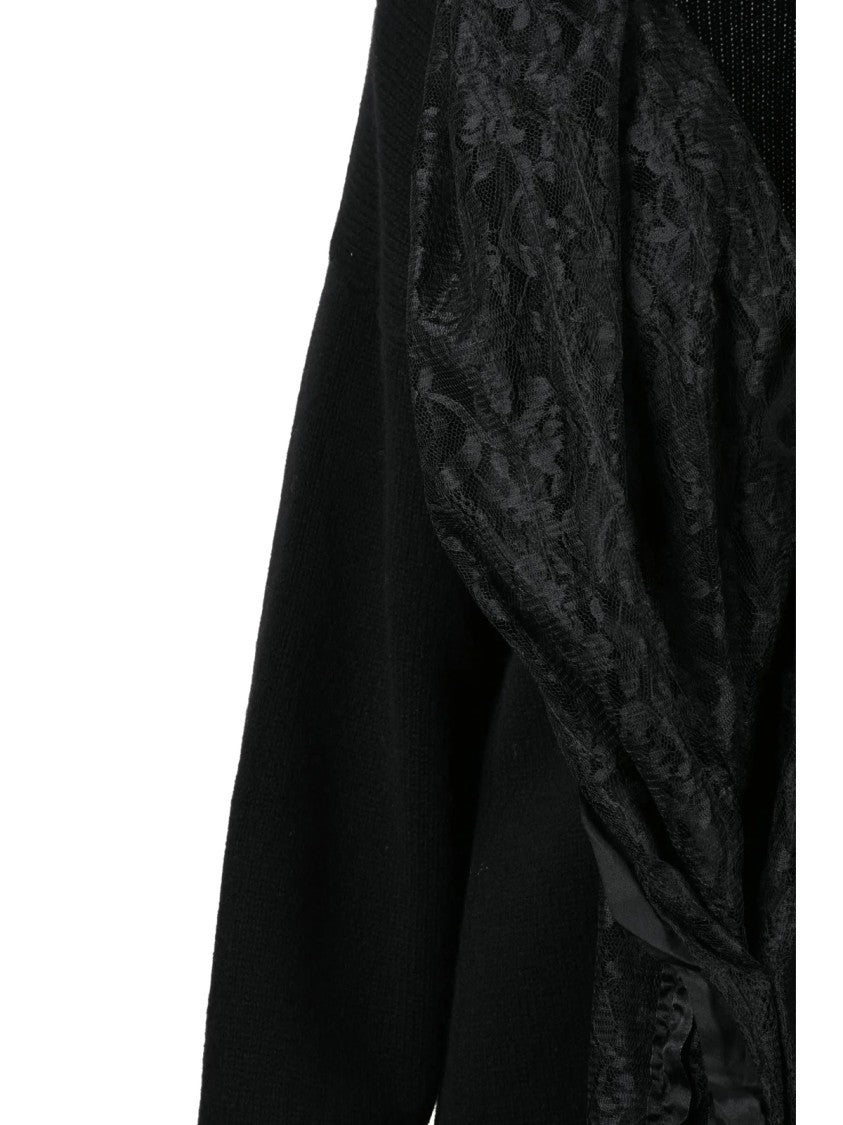 Niccolò Pasqualetti Black Centrino Merino Wool-Cashmere Cardigan