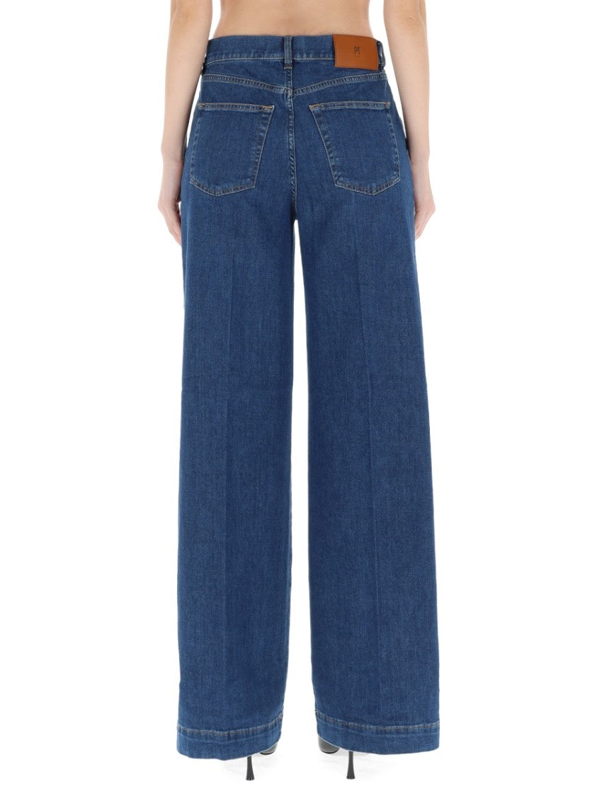 Pt Torino Blue Cotton Poppy High-Waist Jeans