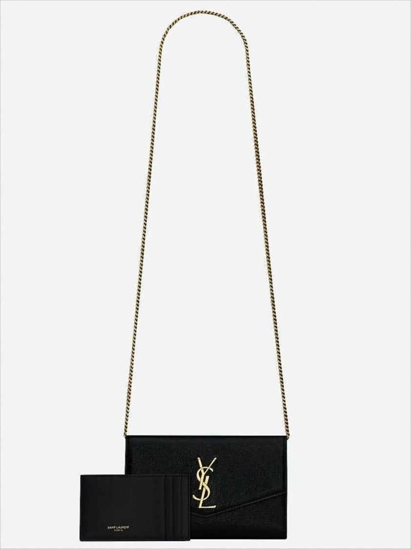 Saint Laurent Textured Calf Leather Shoulder Bag