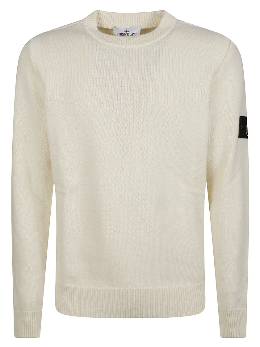 Stone Island Rws Patch Virgin Wool Crewneck Sweater