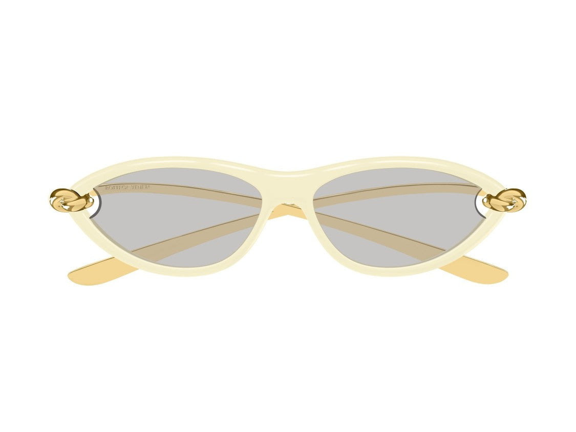 Bottega Veneta Gold Bv1390s Glossy Cat-Eye Sunglasses