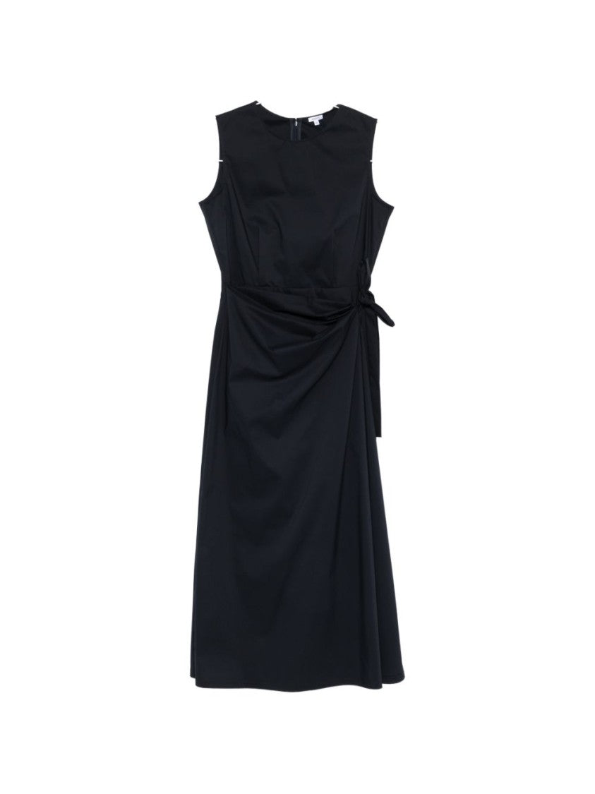 Aspesi Sleeveless Midi Dress With Side Tie And Cinched Waist