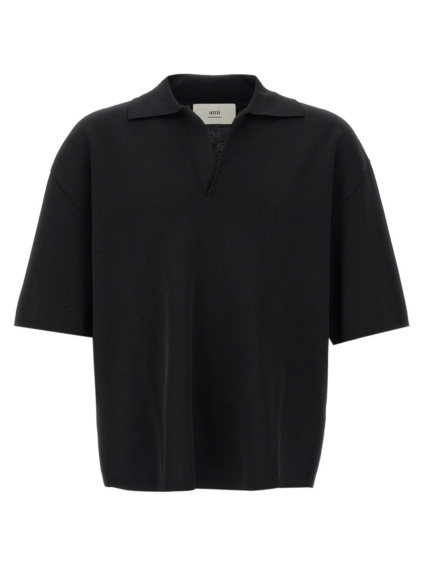 Ami V-Neck Polo Shirt With Oversized Fit