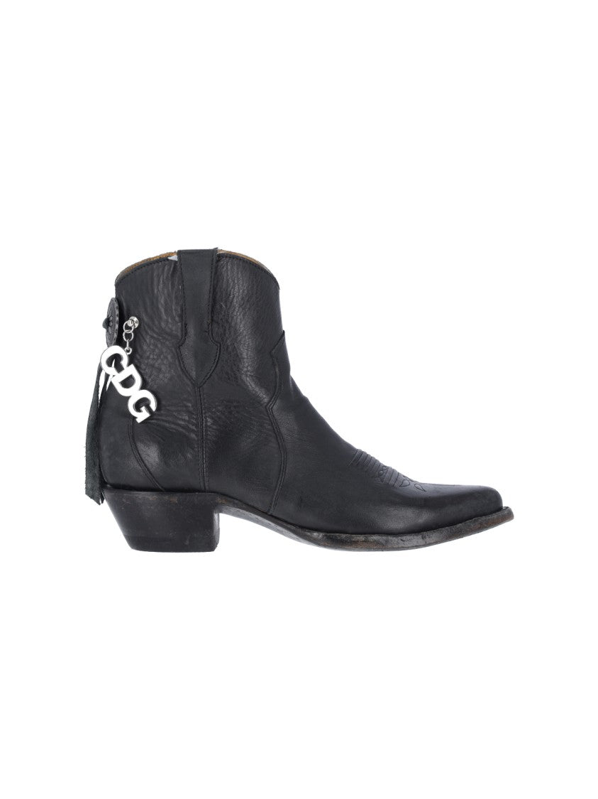Comme Des Garçons Black Pointed Toe Leather Boots