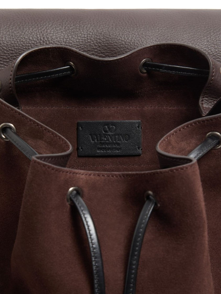Valentino Garavani Antibes Structured Suede Backpack