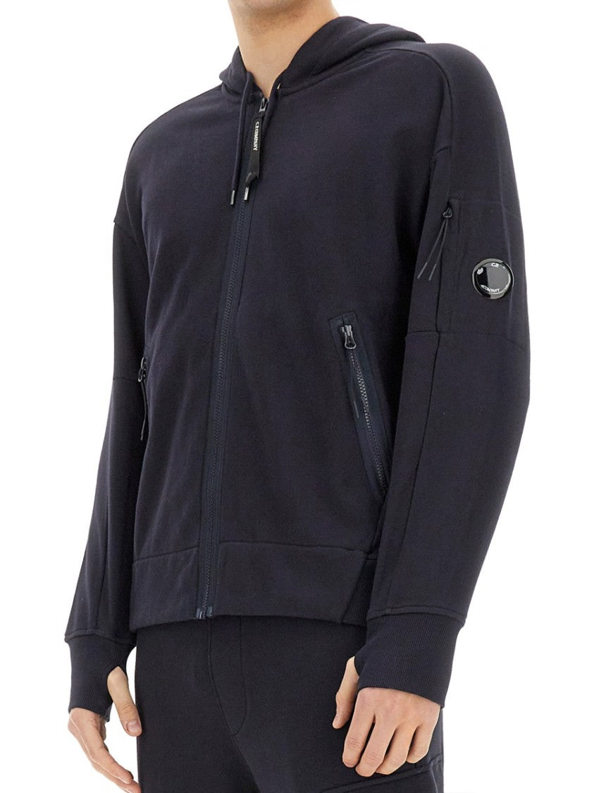 C.P. Company Black Zip Sweatshirt With Hood